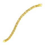 14k Gold Byzantine Link Stylish Bracelet