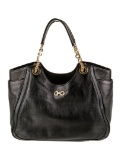 Salvatore Ferragamo Leather Chain-link Top Hdl Bag
