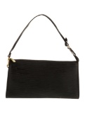 Louis Vuitton Pochette Acc. Vtg Blk Epi Shldr Bag