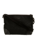 Gucci Gg Blue Canvas Gunmetal Hardware Msgr Bag