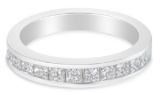 18k Wgold 1.00ct Diamond Half-eternity Band