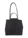 Hermes Noir Toile Officier Canvas Shldr Bag
