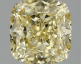 Fancy Yellow Cushion Cut 1.59ct Vvs2 Lab Diamond