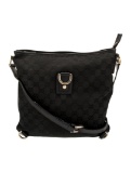 Gucci Gg Abbey Black Canvas Zip Cls Shldr Bag