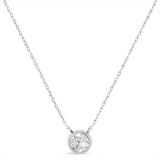 14k Gold .33ct Diamond Modern Bezel-set Necklace