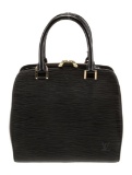 Louis Vuitton Pont Neuf Vtg Black Epi Top Hdl Bag