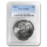 1881-s Morgan Dollar Ms-65 Pcgs