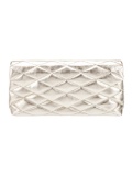 Saint Laurent Large Metallic Leather Snap Clutch