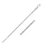 14k White Gold Square Wheat Chain 1.8mm
