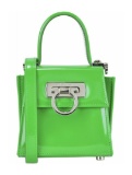 Salvatore Ferragamo Gancini Logo Green Top Hdl Bag