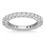 14k White Gold Round 1.75ct Diamond Eternity Ring