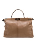 Fendi Peekaboo Brown & Neut Leather Briefcase