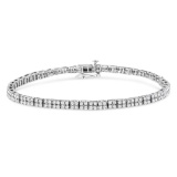 Elegant 3.00ct Diamond 2-row Link Bracelet