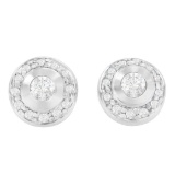 14k Gold Round Cut .30ct Diamond Earrings