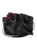 Mansur Gavriel Blk Leather Snap Cls Bucket Bag