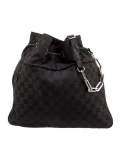 Gucci Gg Canvas Leather & Chain-link Bucket Bag