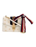 Gucci Chain-link Sylvie Small Neut Lthr Msgr Bag