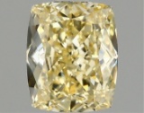 Fancy Yellow Cushion Cut 1.56ct Vvs2 Lab Diamond