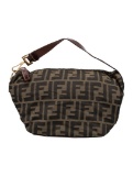 Fendi Zucca Ff Brown Canvas Zip Top Hdl Bag