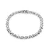 Elegant 1.00ct Diamond Spiral Wave Link Bracelet
