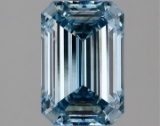 Fancy Blue Emerald Cut 2.06ct Vs2 Lab Diamond