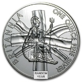 1 Oz Silver Britannia Bu (abrasions, Random Year)