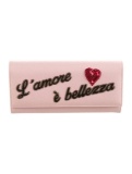 Dolce & Gabbana Pink Leather Continental Wallet