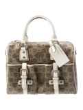 Mcm Brown Printed Visetos Zip Top Hdl Bag