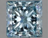 Fancy Blue Princess Cut 2.37ct Vs1 Lab Diamond