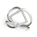 14k Wgold Round .19ct Diamond Entwined Style Ring