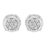 Glistening .28ct Diamond Floral Stud Earring