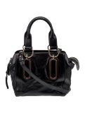 See By Chloe Blk Leather Zip Cls Top Hdl Bag