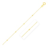 14k Gold Bead Links Saturn Chain 3.5mm