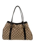 Gucci Gg Twins Medium Neut Canvas Top Hdl Bag