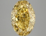 Fancy Yellow Oval Cut 4.15ct Vs1 Lab Diamond