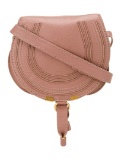 Chloe Pink Lthr Flap & Pull-through Crossbody Bag