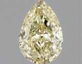 Fancy Yellow Pear Cut 1.07ct Vs1 Lab Diamond