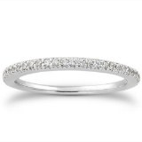 14k White Gold Round .20ct Diamond Wedding Band