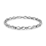 Elegant .15ct Diamond Infinity Link Bracelet
