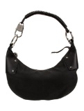 Gucci Black Canvas Gunmetal Hdw Whipstitch Hobo
