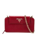 Prada Fuoco Saffiano Metal Lthr Crossbody Bag
