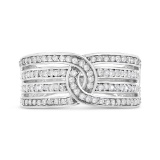 Exquisite .50ct Diamond Multi-row Interlocked Ring
