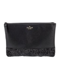 Kate Spade Black Canvas Gold-tone Hdw Portfolio