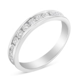 Igi Certified 18k Gold .50ct Diamond Channel Band