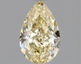 Fancy Yellow Pear Cut 1.08ct Vs1 Lab Diamond