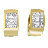 14k Gold .50ct Diamond Huggie Earrings