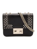 Furla Black Leather Gold-tone Hdw Snap Shldr Bag