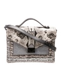 Loeffler Randall Grey & Neut Leather Shoulder Bag
