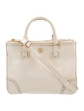 Tory Burch Ylw Leather Lasercut Snap Top Hdl Bag