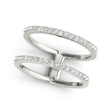 14k White Gold Round .30ct Dual Band Diamond Ring